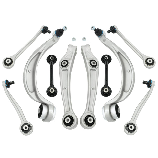 Front Lower Upper Control Arm Compatible With 2009-2010 Audi A4/Quattro A5/Quattro Q5 S4,2008-2010 Audi S5