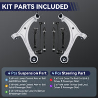 Front Suspension Kit Lower Control Arm Compatible with 2005-2010 Honda Odyssey