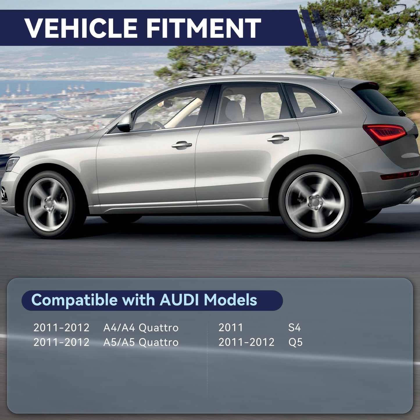 Front Lower Upper Control Arm Compatible with 2011 Audi A4/Quattro A5/Quattro Q5 S4