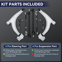 Front Suspension Kit Lower Control Arm Compatible with 2004-2012 Chevrolet Malibu, 2005-2010 Pontiac G6, 2007-2009 Saturn Aura