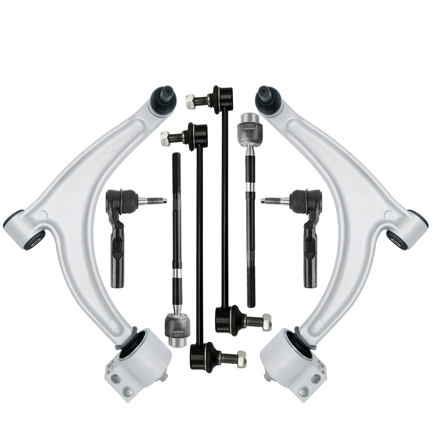 Front Suspension Kit Lower Control Arm Compatible with 2004-2012 Chevrolet Malibu, 2005-2010 Pontiac G6, 2007-2009 Saturn Aura