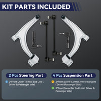 Front Suspension Kit Lower Control Arm Compatible with 2004-2012 Chevrolet Malibu, 2005-2010 Pontiac G6, 2007-2009 Saturn Aura