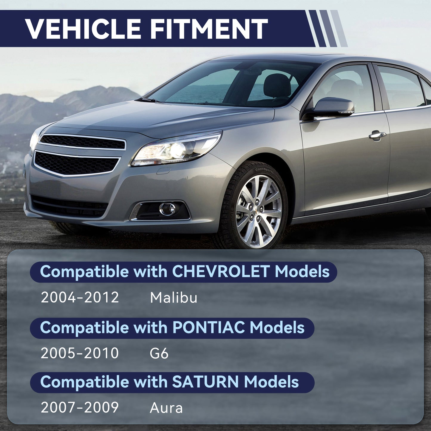 Front Suspension Kit Lower Control Arm Compatible with 2004-2012 Chevrolet Malibu, 2005-2010 Pontiac G6, 2007-2009 Saturn Aura