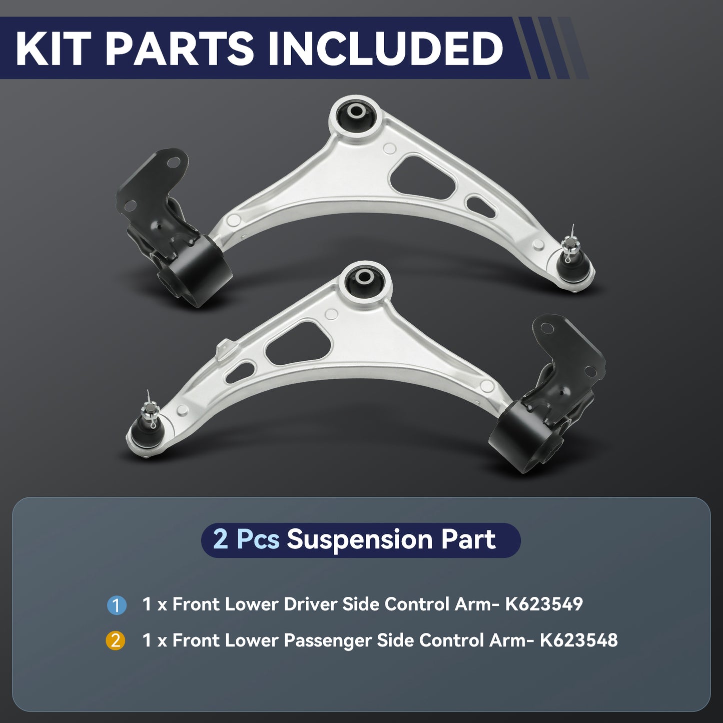 Front Lower Control Arm And Ball Joint Assembly Compatible with Honda Pilot 2016-2021, Ridgeline 2017-2021, Passport 2019-2021, Acura MDX 2014-2020