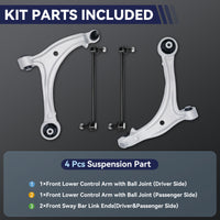 Front Suspension Kit Lower Control Arm Compatible with 2005-2010 Honda Odyssey