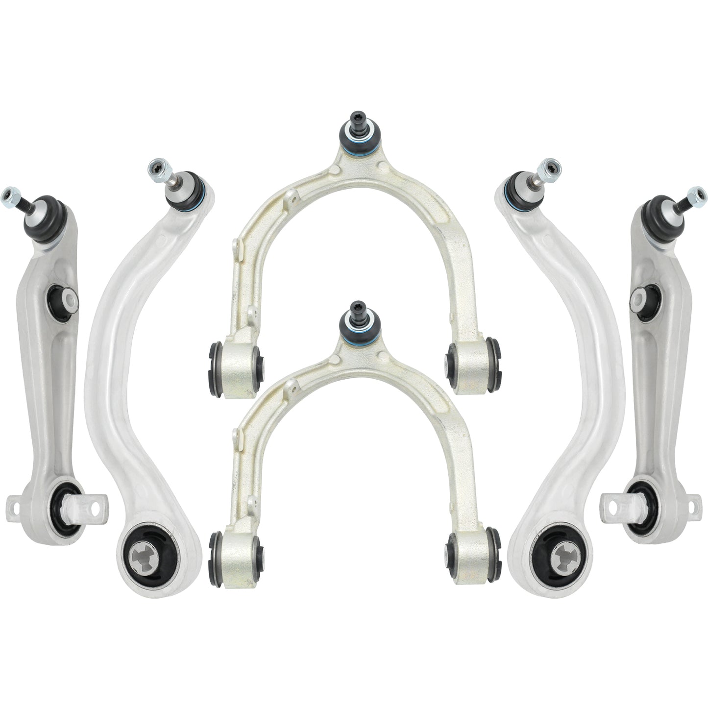 6Pcs Front Upper Lower Control Arm w/Ball Joint Kits Compatible With 2017-2021 Tesla Model 3
