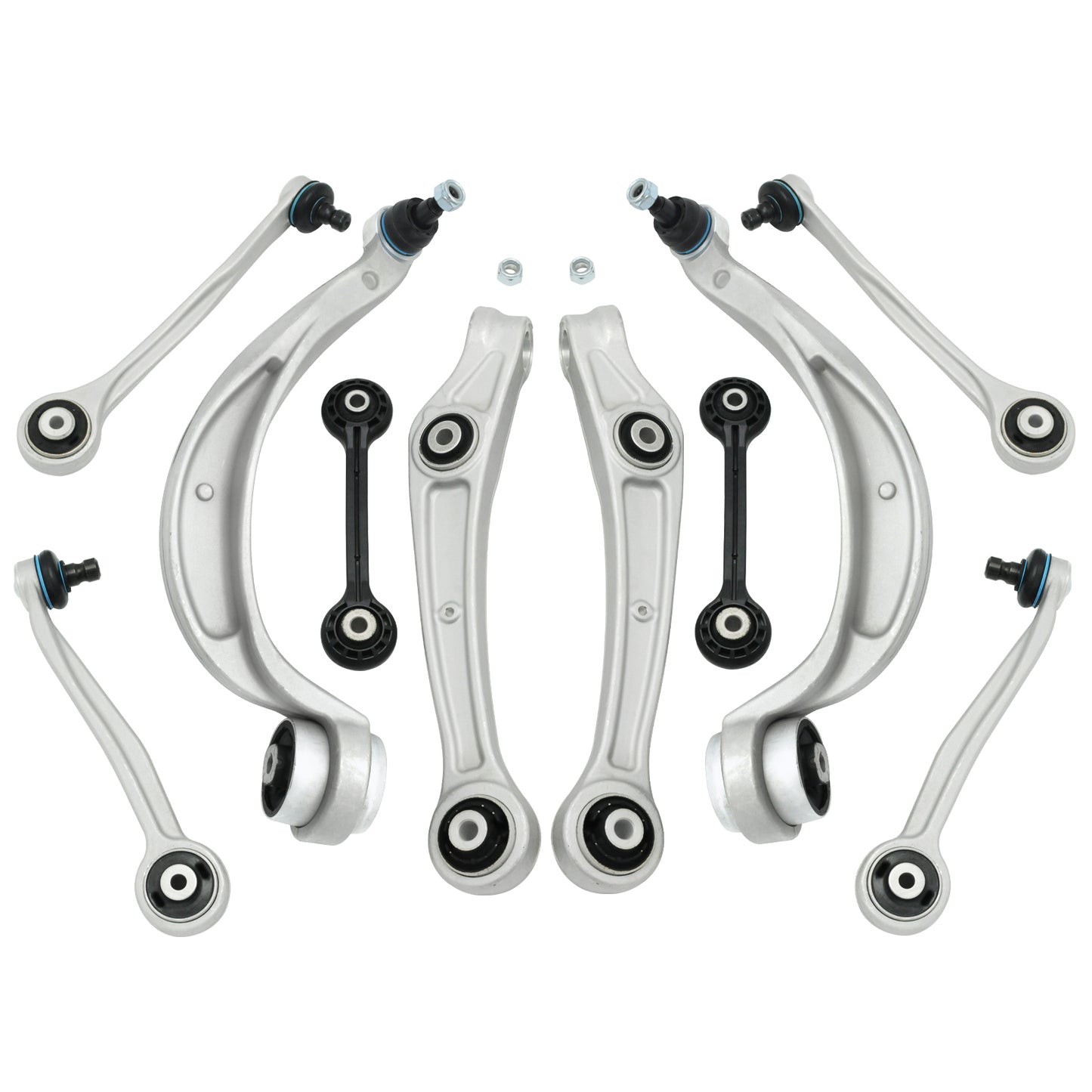Front Lower Upper Control Arm Compatible With 2009-2010 Audi A4/Quattro A5/Quattro Q5 S4,2008-2010 Audi S5