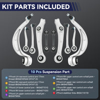 Front Suspension Kit Lower Control Arm Compatible with 2013-2016 Audi A4 Quattro, 2014-2016 A5 Quattro, Q5 RS5,S4/S5,2013 A4