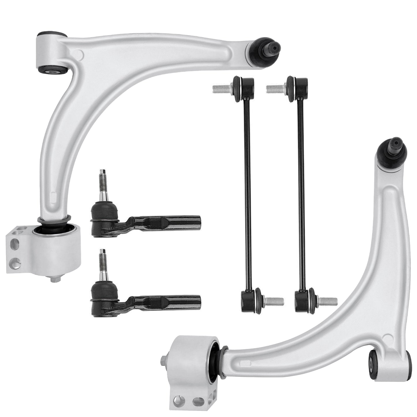 Front Suspension Kit Lower Control Arm Compatible with 2004-2012 Chevrolet Malibu, 2005-2010 Pontiac G6, 2007-2009 Saturn Aura