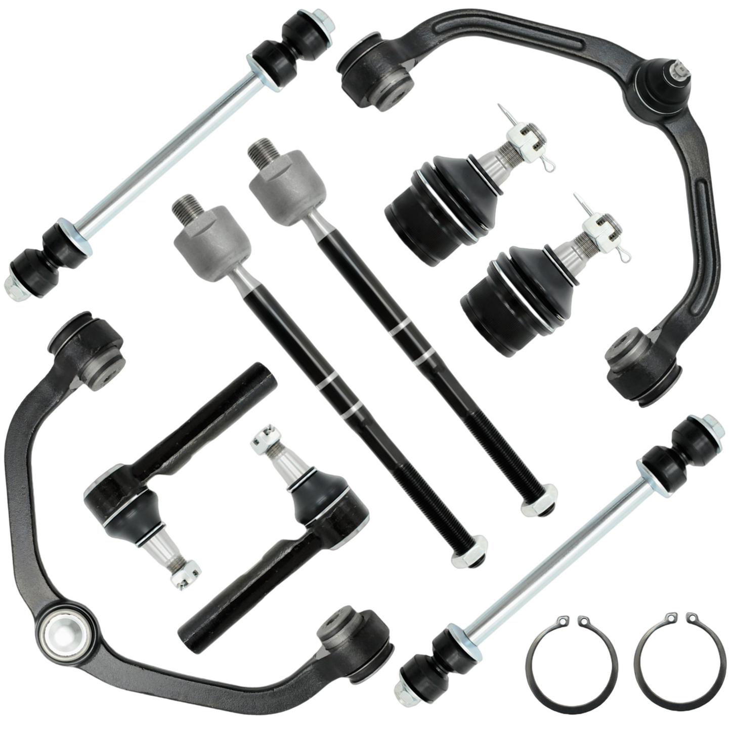 Front Upper Control Arms Suspension Kit Fit for Ford Ranger 2WD 1998-2011，for Mazda B2300 B2500 B3000 B4000 1998-2009 10 pcs (1-Piece Design with Coil Spring Front Suspension Only)