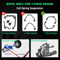 Front Upper Control Arms Suspension Kit Fit for Ford Ranger 2WD 1998-2011，for Mazda B2300 B2500 B3000 B4000 1998-2009 10 pcs (1-Piece Design with Coil Spring Front Suspension Only)