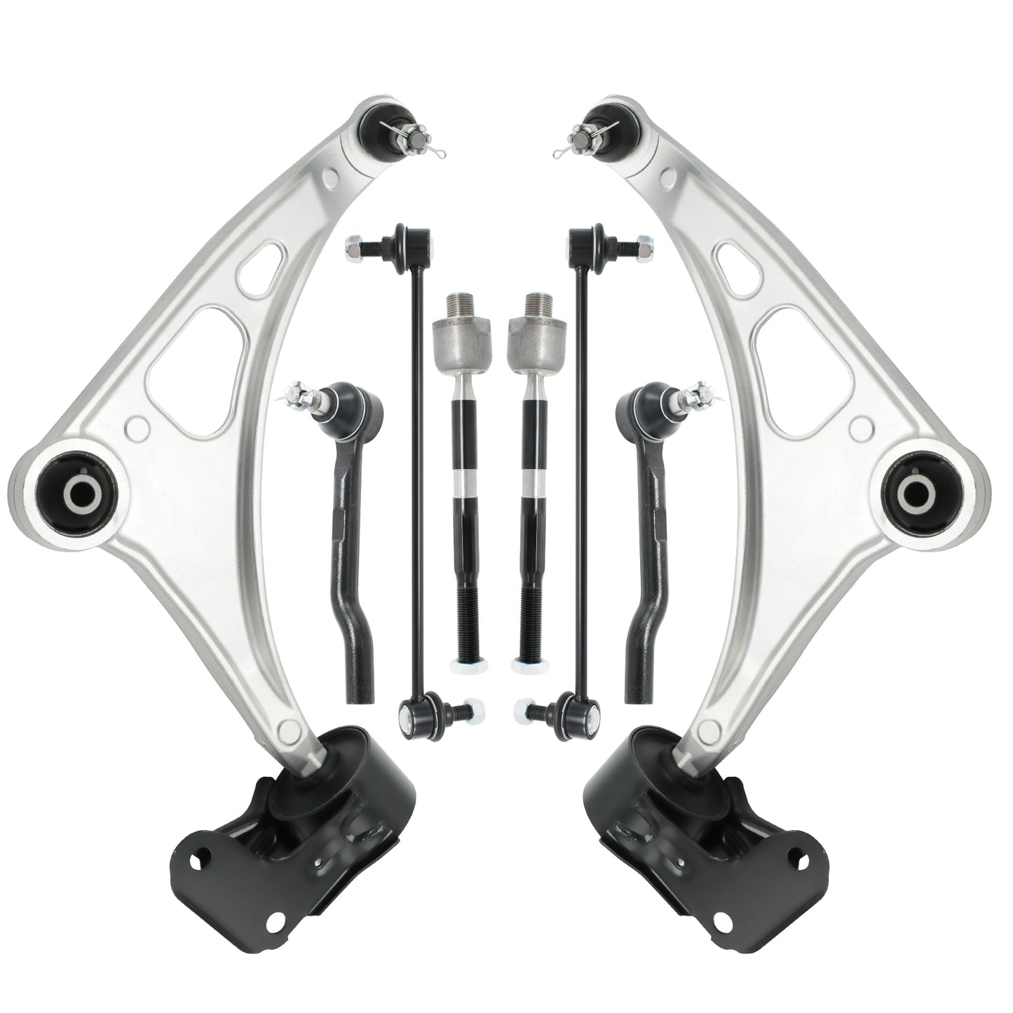 8Pcs Front Lower Control Arm W/Ball Joint Assembly Compatible with Honda Pilot 2016-2021, Ridgeline 2017-2021, Passport 2019-2021, Acura MDX 2014-2020